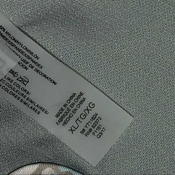 NEW Raisin's Women's Junior Size XL Blue/Gray Camo Strappy Back Swimsuit Top NWT - Picture 7 of 8